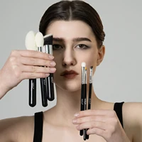 BEILI Black Makeup Brush Sets Professional Natural Goat Fiber Hair Brush Foundation Kakubi Contour Eyeshadow Beauty Tool brochas 2