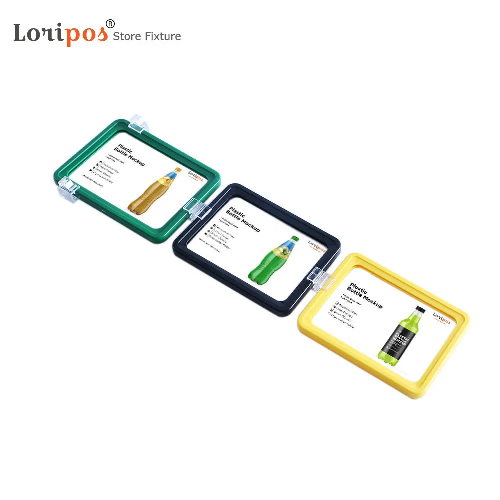 A3 Supermarket Shelf Counter Top Poster Holder Stand Retail Display Price Sign Frame Advertising Banner Rack Loripos