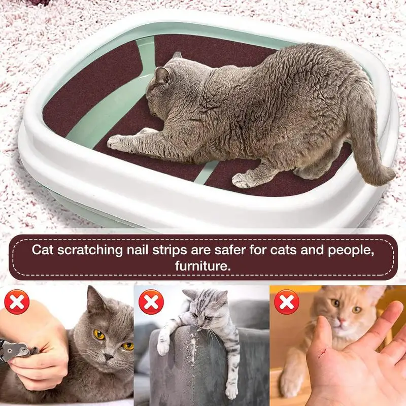 Dog Scratch Board Replacement Sandpaper for Cat Litter Box Cat Nail File Self Adhesive Sandpaper 3PCS 60 80 120grit 20 X 10 Inch