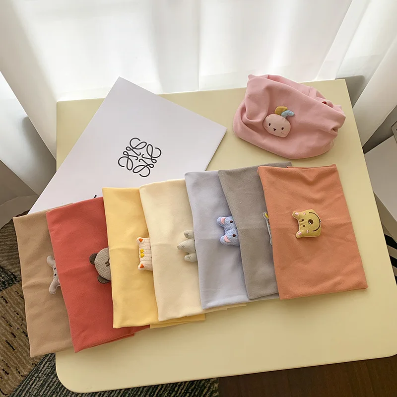 1pcs Baby Scarf Cartoon Cotton Children's Korean Version Warm Hood Scarf for Boys and Girls Accessories Winter Baby Clothing