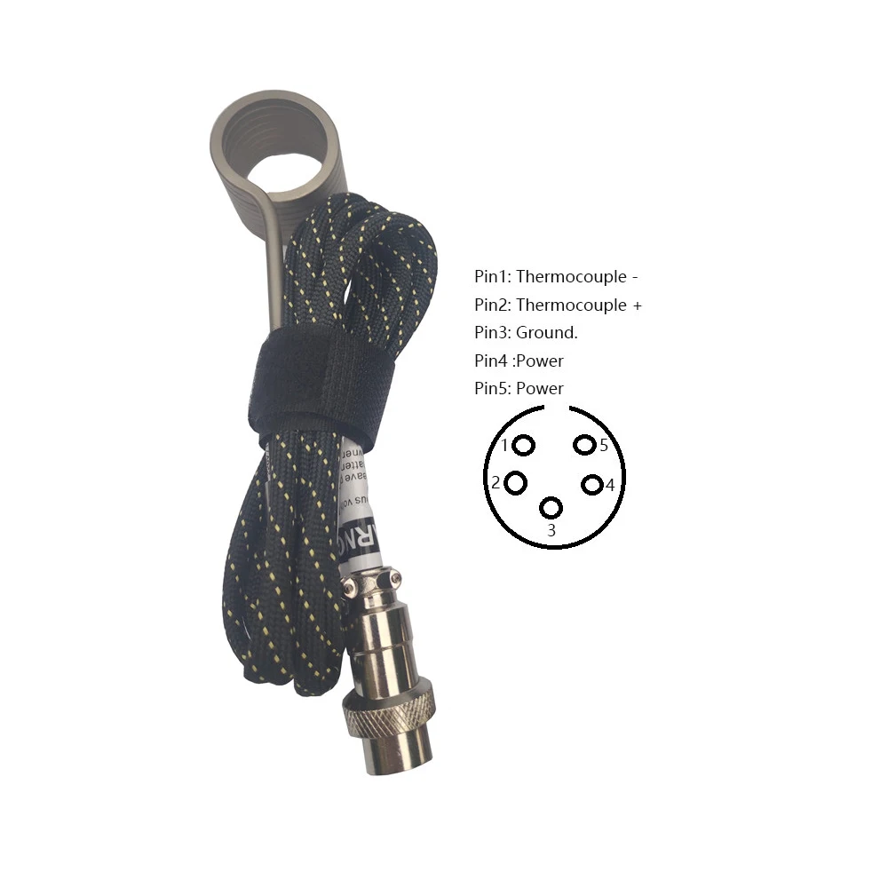 Heater Coil with GX16 5 Pin DEN Plug for Dual Switch Electric Digital PID Controller 110V 220V 25mm