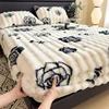 2024 new thickened rabbit plush mattress single piece winter warm plush sheet cover all-inclusive mattress protective cover 1