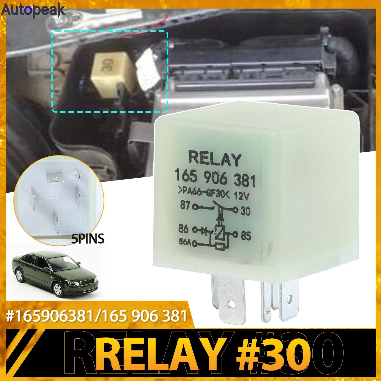 Unità Di Controllo Del Motore Dell'Auto Ecu E Pompa Del Carburante Relè A 5 Pin (No.30) 165906381 165 906 381 Per Volkswagen Vw Passat B5 Corrado Audi