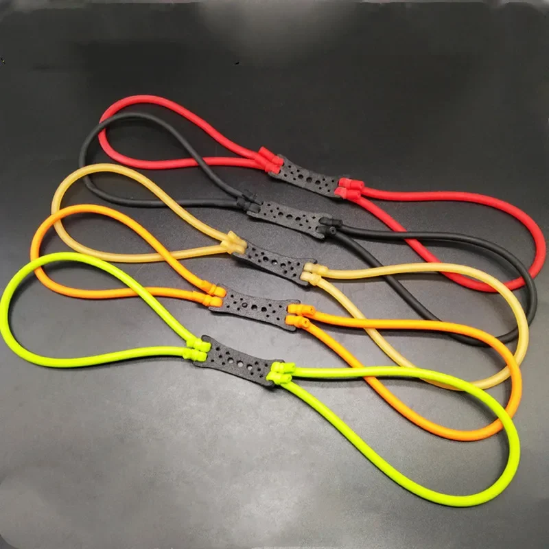 3Pcs Naturale In Lattice Fionde Slingshot Catapulta Elastica Parte Attrezzature Bungee Attrezzature Tubo Di Gomma Band Per Slingshot Tiro Di Caccia