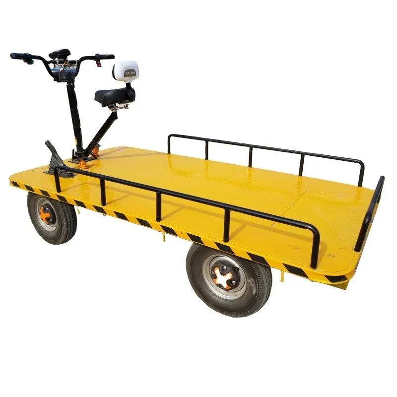 Large size 1000kg flat electric trolley cart for short-distance transportation of goods