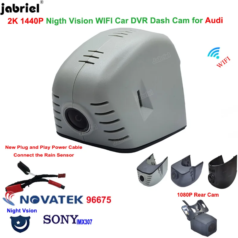 

Jabriel for audi a4 b8 b9 a3 8v 8p a5 a7 a6 c7 tt s3 8v s5 b9 s4 b8 q5 q7 q3 q2 q8 rs5 rs3 rs6 2K Dash Cam Car DVR Plug and Play