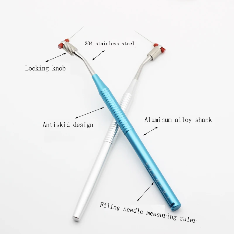 Dental Endodontic Handle File Holder Root Canal File Flexible Operation 200โ Autoclaved Aluminum Alloy Dental File Tools