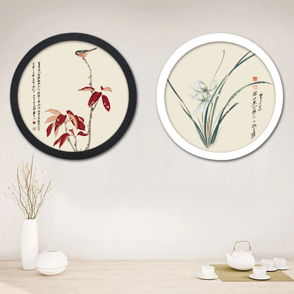 Photo Frame Wood Photo Frame Wood Frame Wood Picture Frame Round Photo Frame DIY Wooden Wall Mounted Hanging Picture Frame Weeding Gift Home Decor Murale 6-12inch