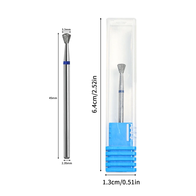 1개 다이아몬드 밀링 커터 네일 드릴 비트 매니큐어 도구 큐티클 제거 네일 드릴 액세서리