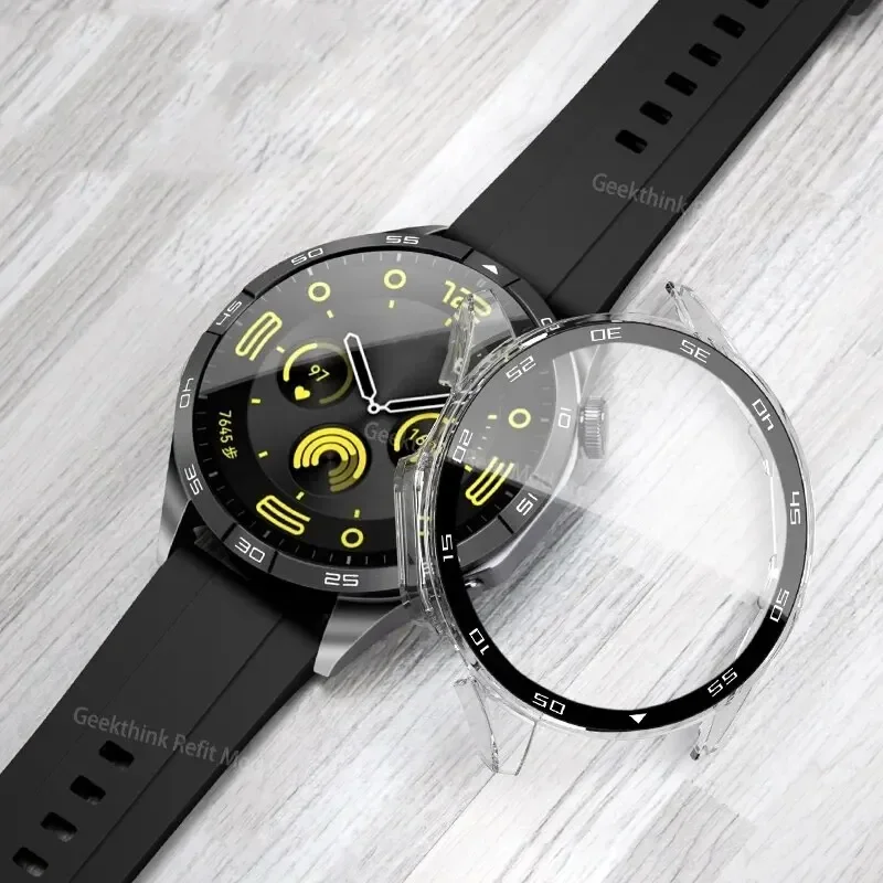 Premium Full-Cover Glass Protective Case for Huawei GT4 Smartwatch