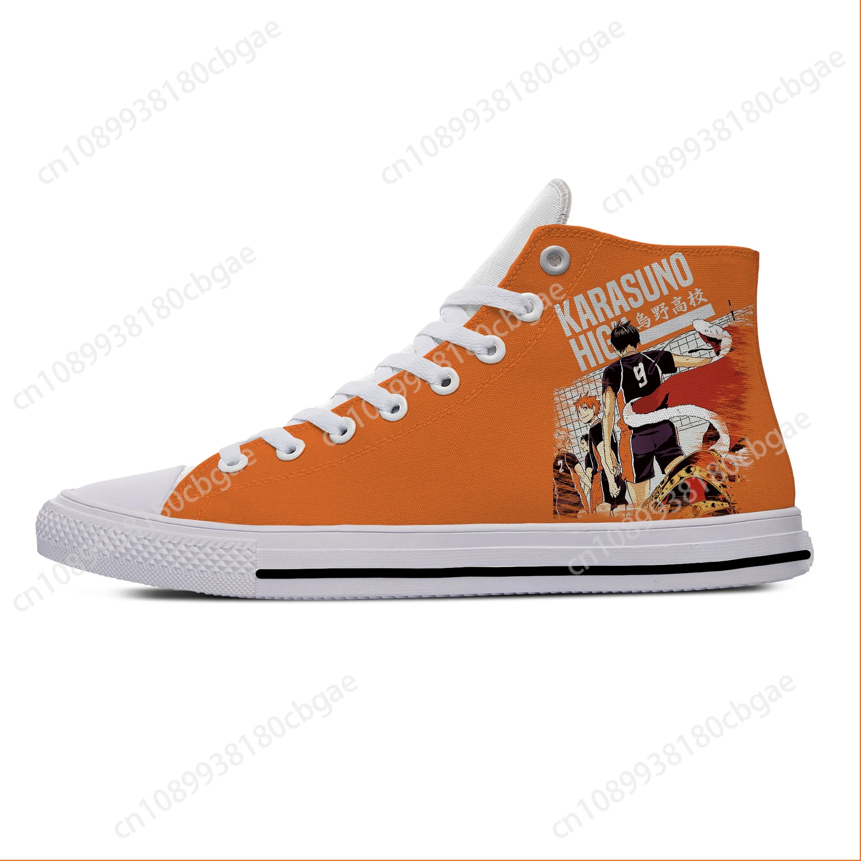 Japanese Anime Manga Haikyuu Karasuno Kuroo Funny Casual Cloth Shoes High Top Lightweight Breathable 3D Print Men Women Sneakers 4