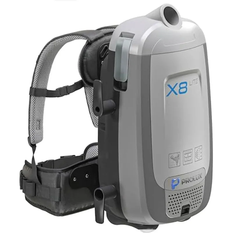 

Prolux X8 Lite Backpack Canister Vacuum Cleaner, Adjustable Straps, Lightweight with HEPA