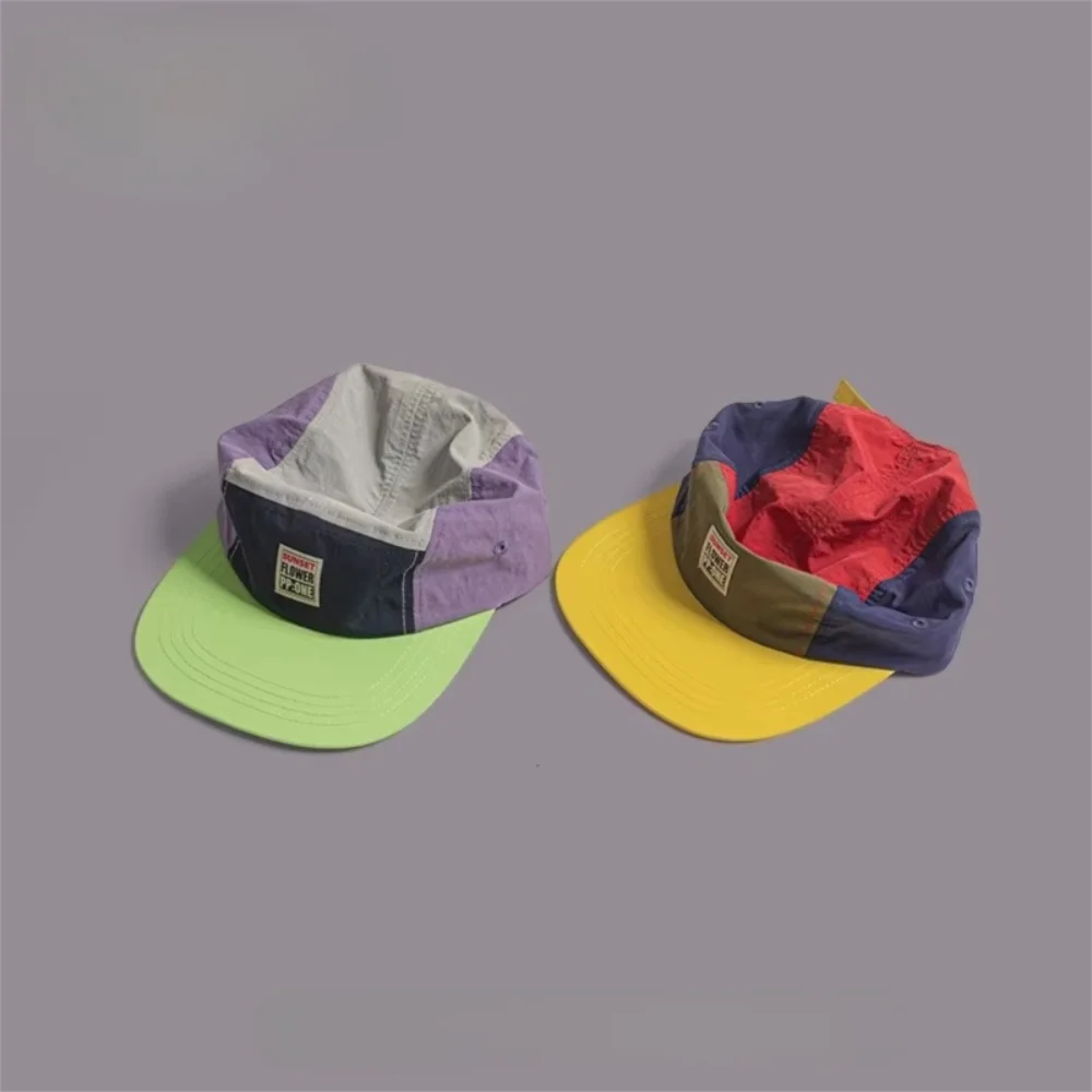 Retro-Hip-Hop-Hüte im japanischen Stil, 5-teilig, schnell trocknend, flache Krempe, Baseballkappe, dünne, atmungsaktive Sonnenschutzhut, Unisex – Detail 16