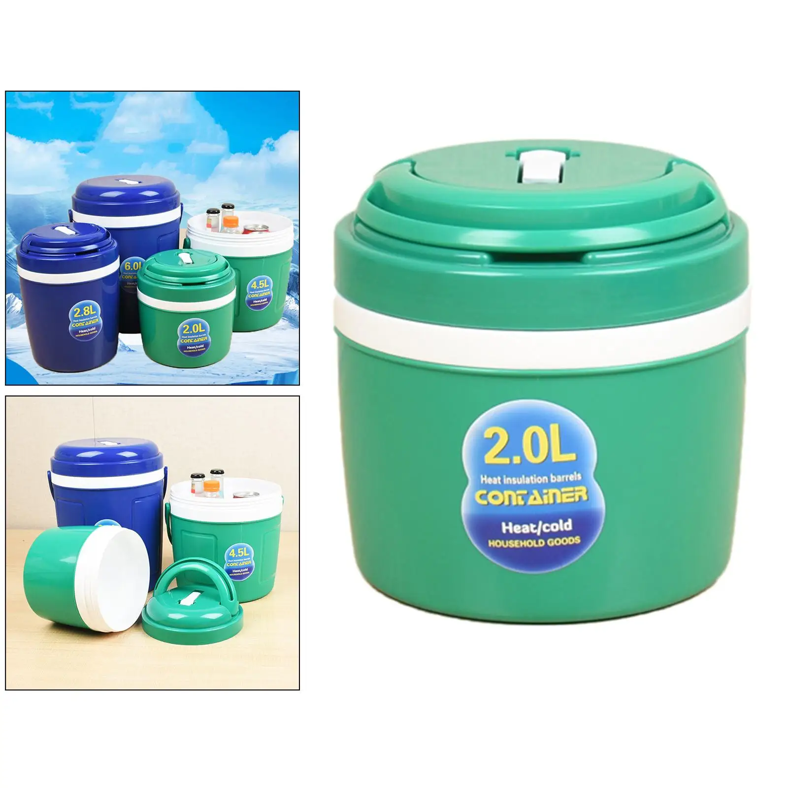 Double Wall Ice Bucket Car Insulated Bucket Ice Cube Cooler Beverage Cooler