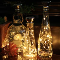 Solar Wine Bottle Light 2M 20 LED Copper Wire Fairy String Lights IP65 Waterproof Cork Light Auto On/Off Christmas Party Decor 2