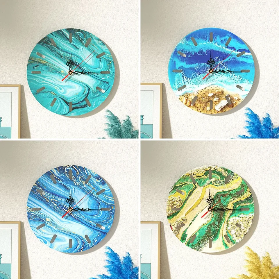 LUOFANG Stampi in Resina per Orologio Stampo in Silicone per Numeri Grandi Orologio Stampo per Orologio in Resina epossidica per colata in Resina Decorazione Artistica Fai-da-Te da Parete 270 mm