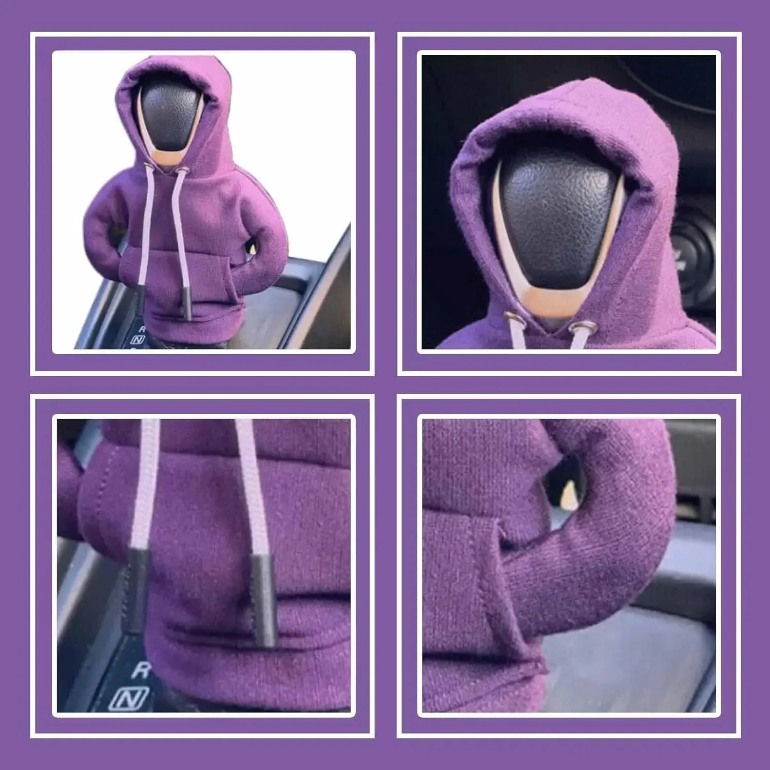 Universal Gear Shift Hoodie Cover - Stylish Car Interior Decoration and Novelty Gift