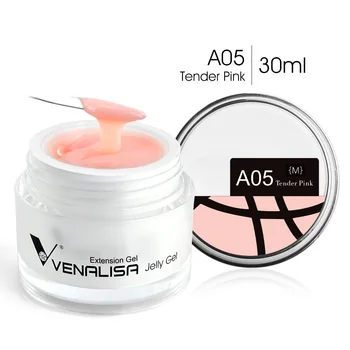 30ml Venalisa Builder Gel gelatina francese Soak Off UV LED Poly Gel per unghie Rosa perla Divertente Bunny Estensione delle unghie Manicure per unghie 1