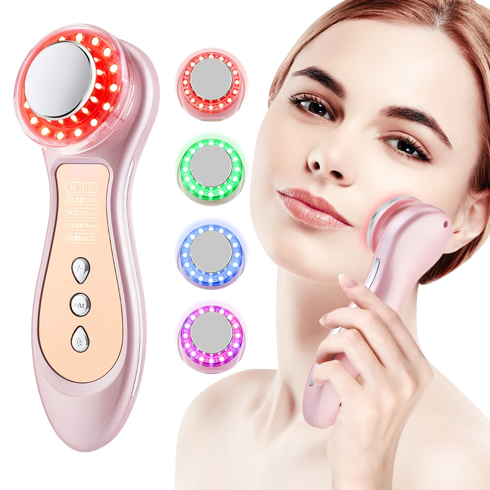 

Multifunctional RF 4 Colors Light Skin Rejuvenation Instrument Household Facial Importer Micro Current Lifting Beauty Device