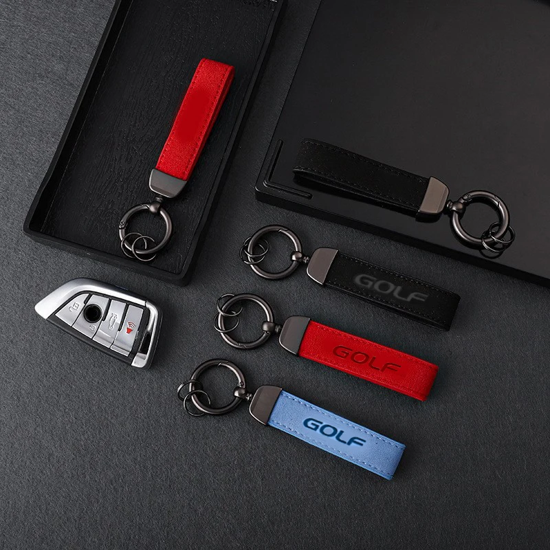 Alcantara Hot Fashion Metal Leather Car Keychain Gift Custom Auto