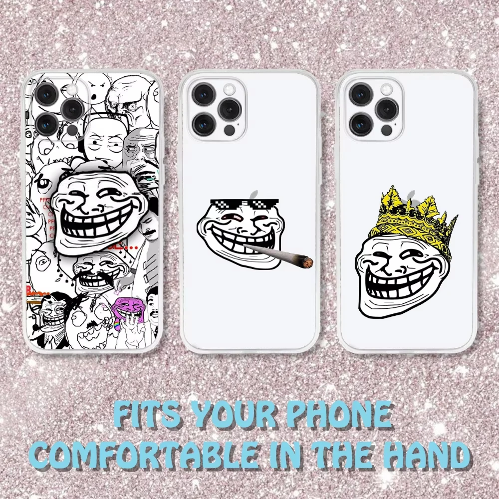 Humorous T-Trollfaces Comics Memes Transparent Silicone Soft Phone Case