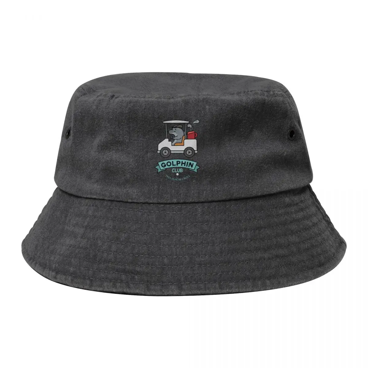 

GOLPHIN CART T-SHIRT FOR MENS & WOMEN Bucket Hat foam party Hat custom Hat cute Men's Women's