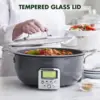 Elite Essential Smart Electric 6QT Skillet Pot, Presets to Sear Saute Stir-Fry and Cook Rice, Healthy Ceramic Nonstick and Dishw 6