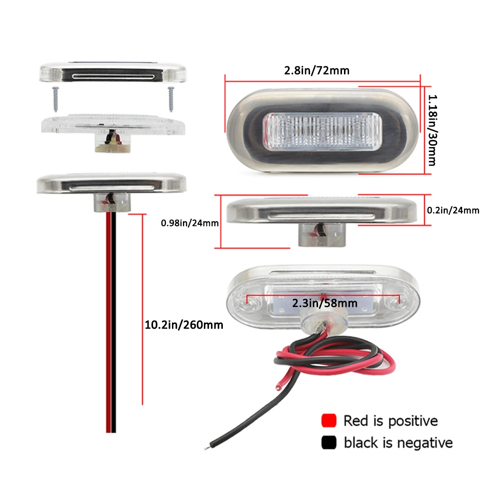 Boat Courtesy Lights 4pcs Marine Boat Lights