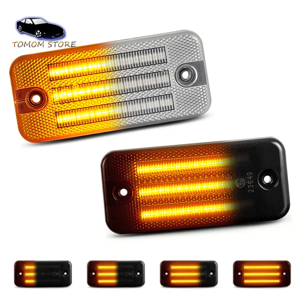 

1Pair Car Side Marker LED Dynamic Amber Indicator Turn Signal Light for Peugeot Boxer Citroen Relay Jumper Jeep Cherokee MK2