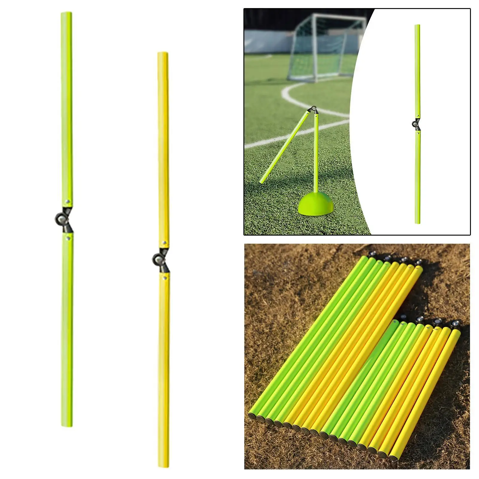Soccer Agility Training Pole Obstacle Bar Bright Color Soccer Training Equipment for Sports Basketball Athletics Football Soccer