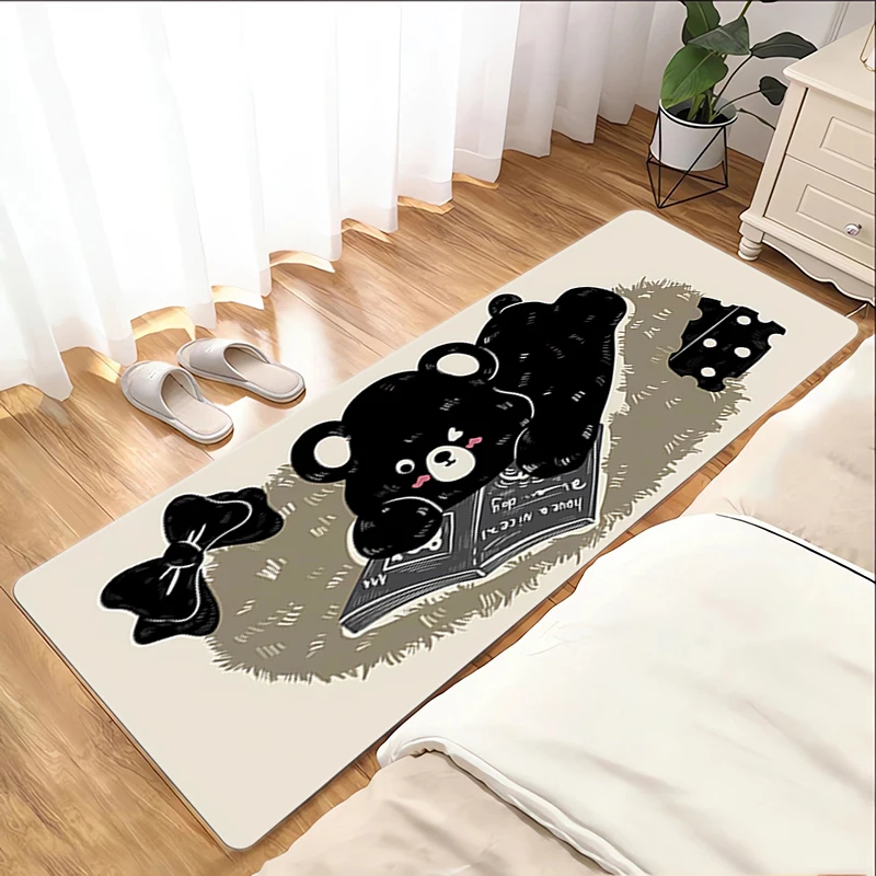 Non-slip Mat Black Cat Bathroom Floor Mats Kitchen Carpet Doormat Entrance Door Rug Home Foot Bath House Hallway Welcome Bedroom 5