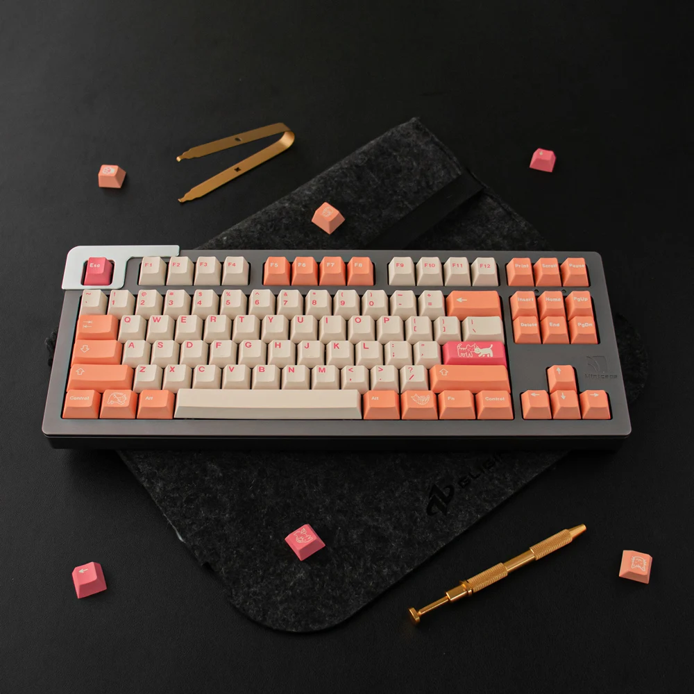Perfil, DYE-SUB Keycap, Gaming Teclado Mecânico, Personalidade Inglês Personalizado, 64, 64