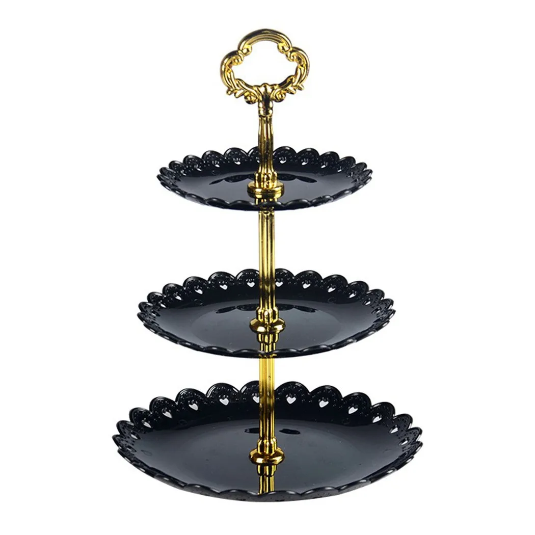 3 Étages Poignée Support 3 Pièces Tiges Pour Stand à Gâteaux Multi Étages Support De Assiette Avec Vis Et Rondelles Pour Stand à Gâteaux Kits Métal Support Gâteau Pour Mariages, Anniversaires