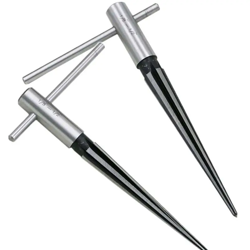 T Handle Reamer 3-13mm/5-16mm 1：10 Tapered/Fluted Bridge Pin Hole Reamer Chamfering Open Guitar Woodworker Luthier Tool