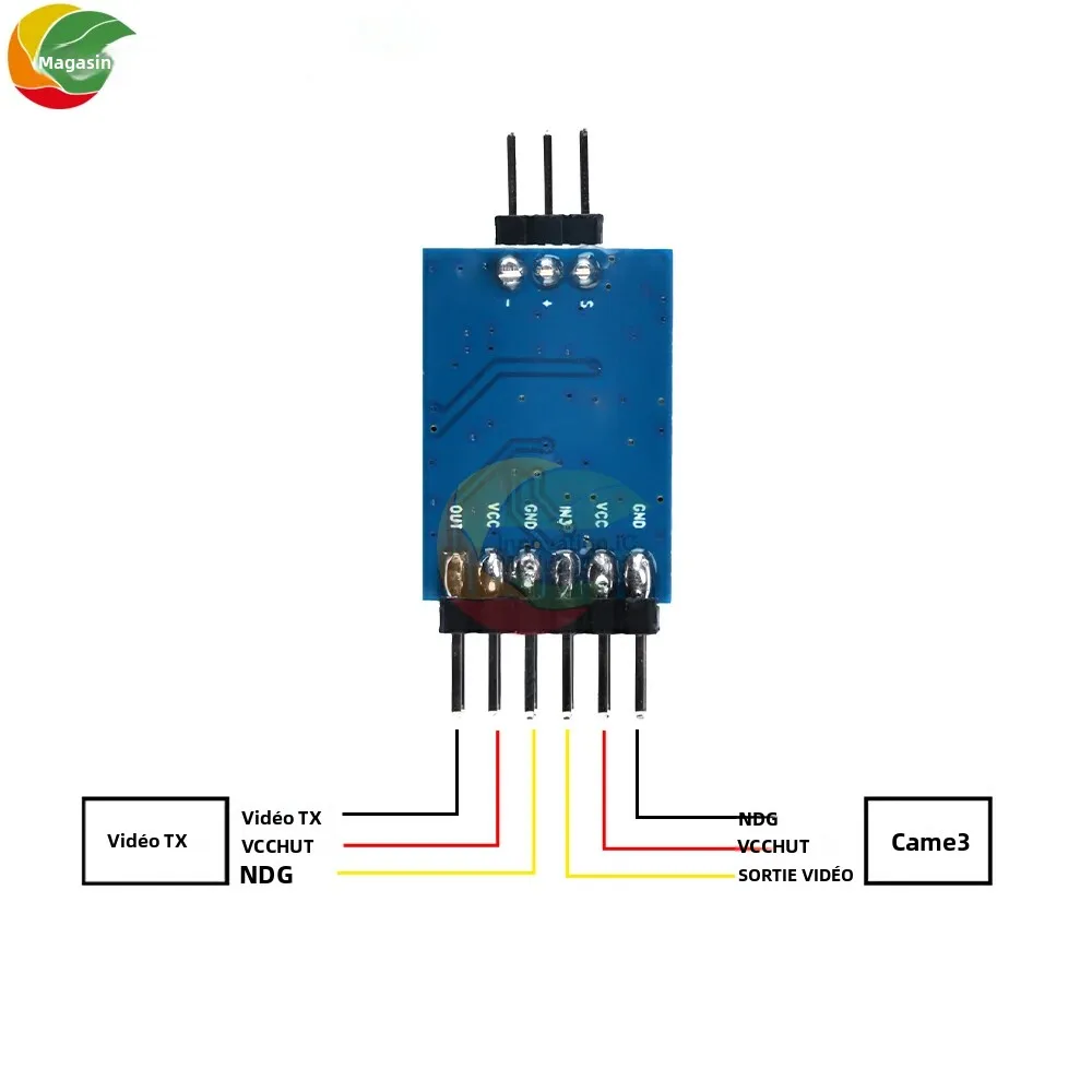 Module de commutation vidéo 3 entrées 1 sortie pour drone FPV, 5-12V