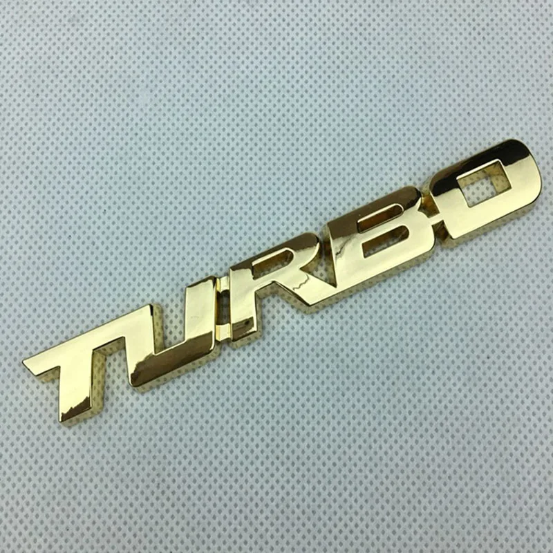 3D Twin Turbo Emblem Chrom - Metall Abzeichen Für Auto