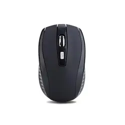 Ergonomic 2.4G Wireless Slim Gaming Mouse with Noiseless Click and DPI Adjustment (Black)