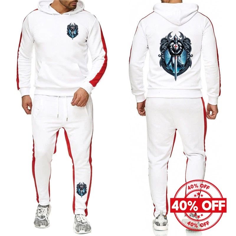 Mens Knights Templar Hoodies and Sports Pants Suits