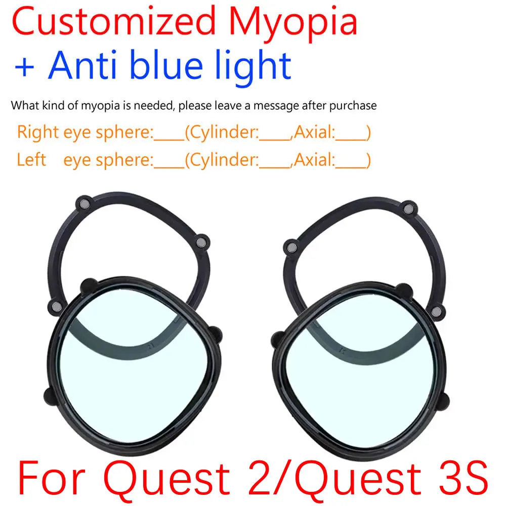 Enhanced Anti Blue Light Magnetic Myopia VR Lenses