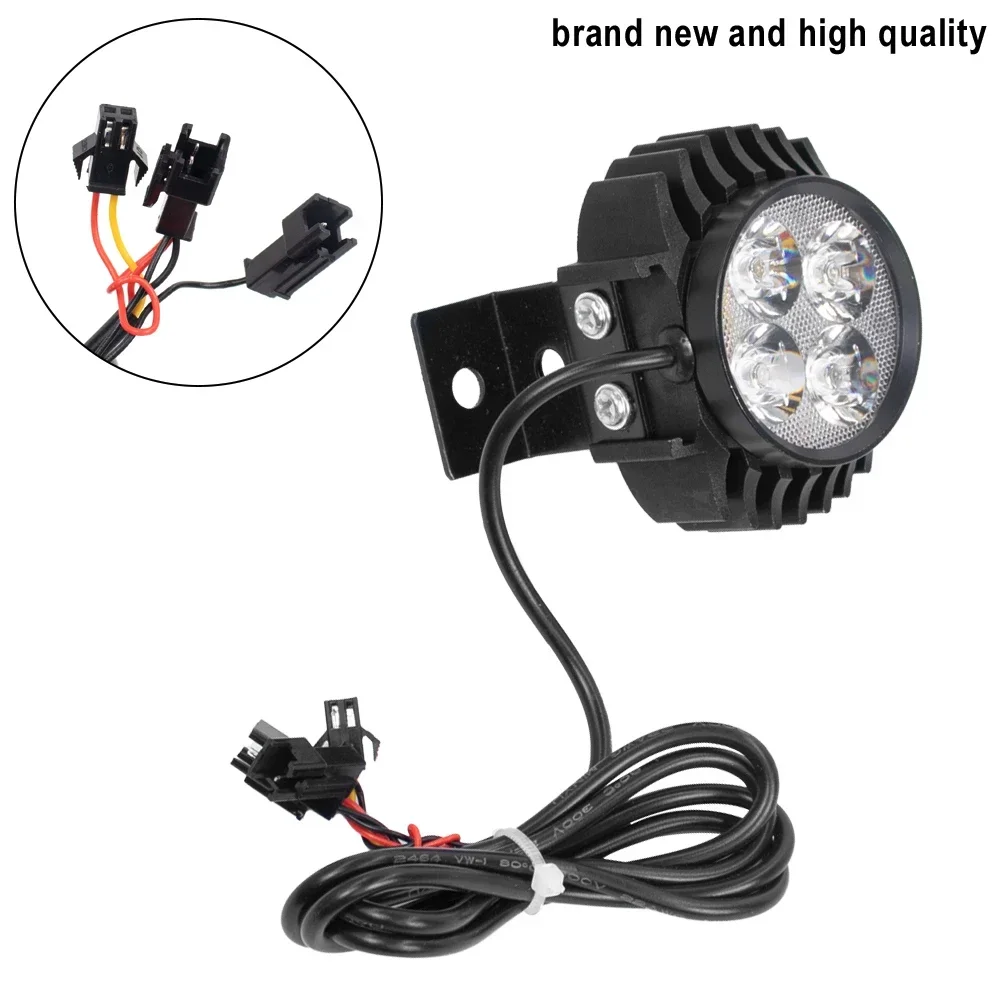 Horn Headlight 2 In 1 Front Light For KUGOO M4 PRO Electric Scooter 12-80V Night Safety Lamp Parts Accessories