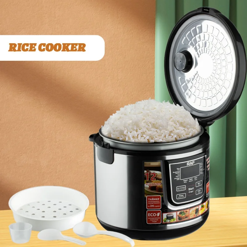 ElectricSmartAutomaticRiceCooker6LForHomeStainlessSteelRice