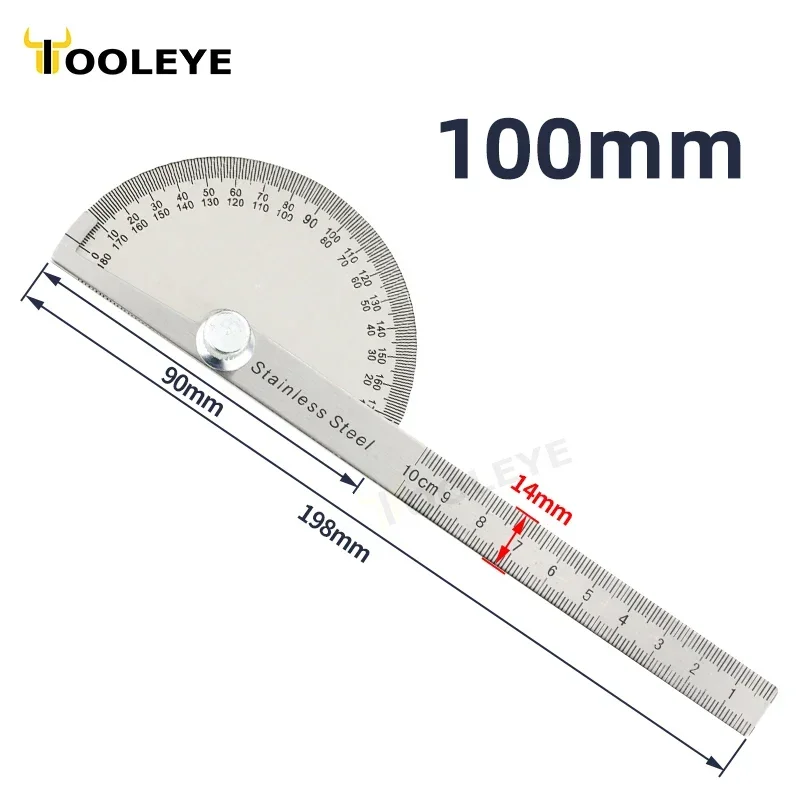 Goniometer Stainless Steel Protractor Metal Ruler Multi-Angle Measuring Tool Angle Meter Finder