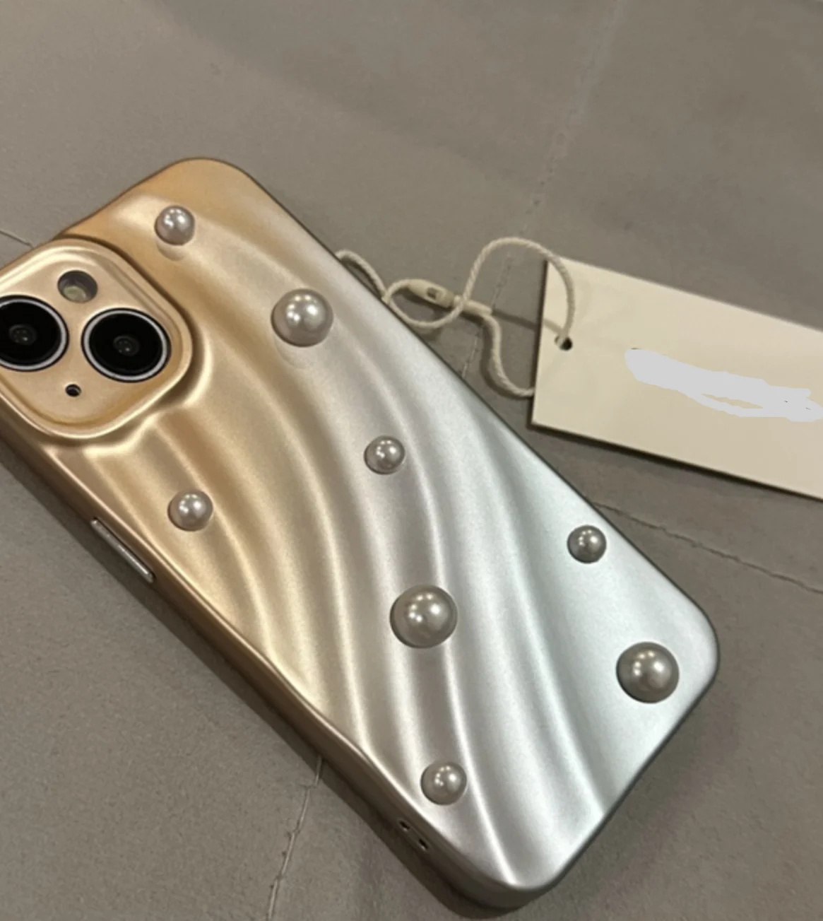 Faltige Perle Mädchen Herz Herbst/Winter Luxus Geeignet für iPhone 15 Telefon Fall 14 Pro Personalisierte 12 Vielseitig 11/13_voghion.com