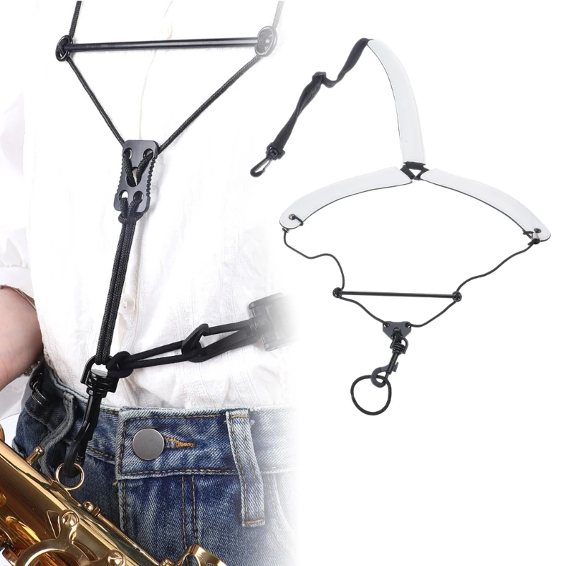 Premium Saxophone Shoulder Harness with Hook Attachment