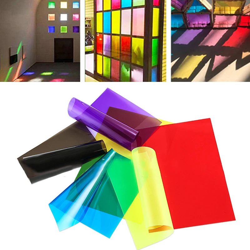 Transparent PVC Sheet A4 Light Filter Gel Translucent Hard Sheet Multipurpose Colour Acetate Clear Film 0.3mm Thickness