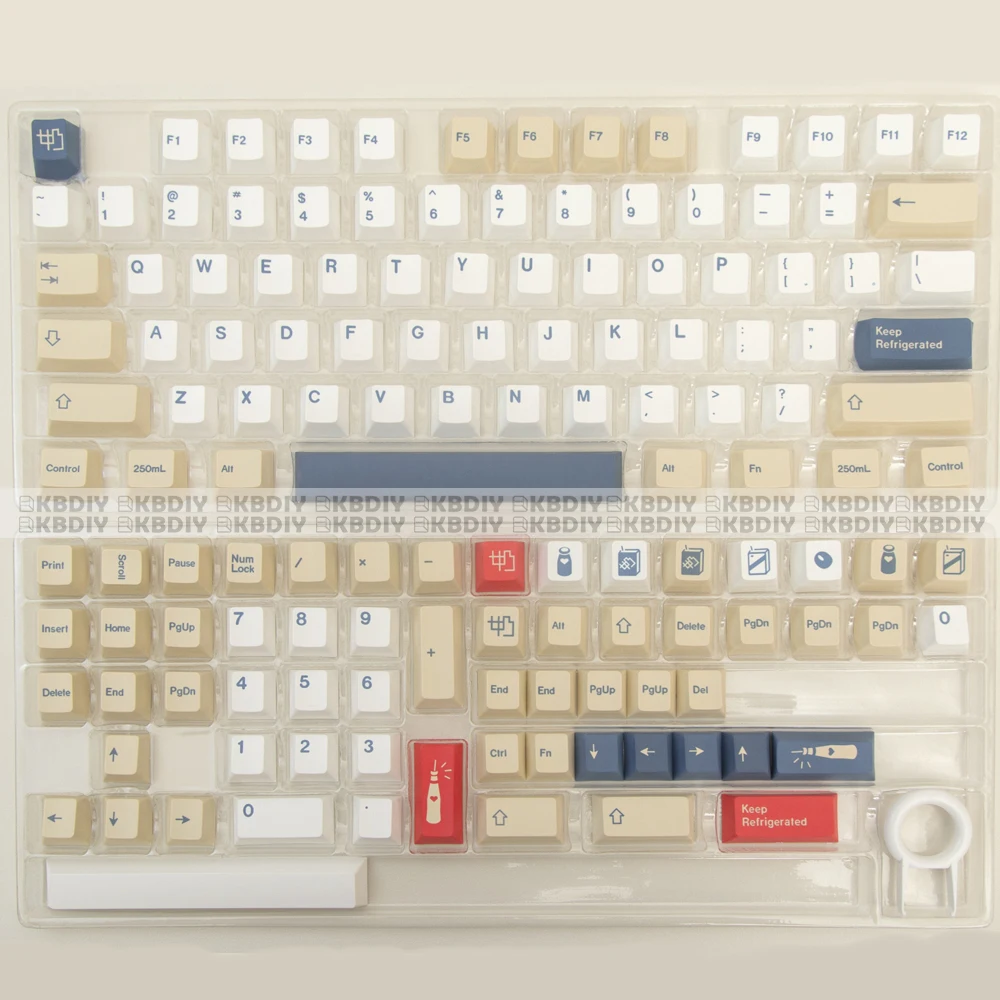 Kbdiy-gmk Leite de Soja Keycap Kit Teclado Mecânico Faça Você Mesmo Personalizado Pbt Xda Cereja Iso Japonês Coreano Oem - Imagem 3