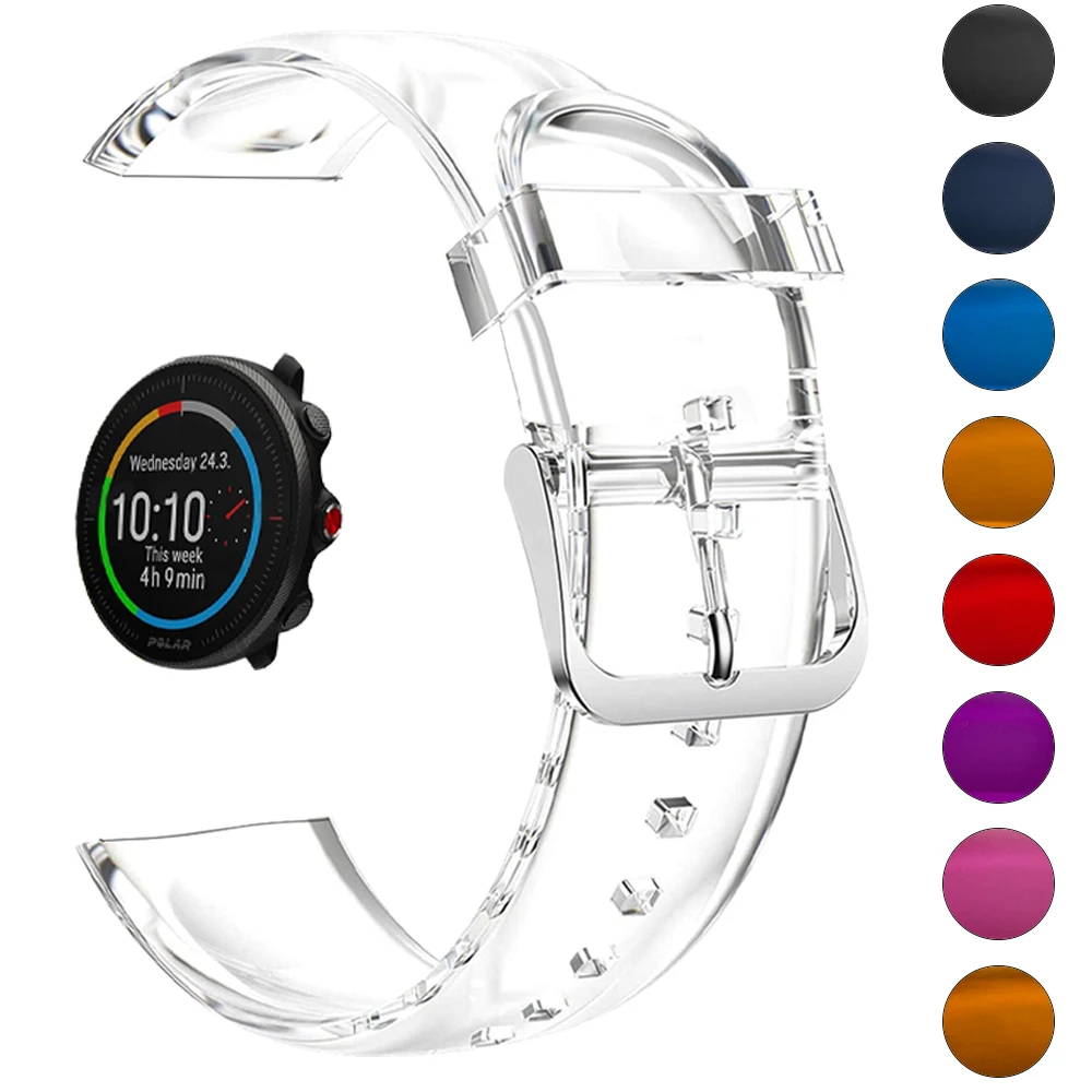 

Прозрачный силиконовый ремешок для часов Polar Vantage M2 M/IGNITE 2, браслет для часов Polar Grit X, браслет для часов Correa 20 мм 22 мм