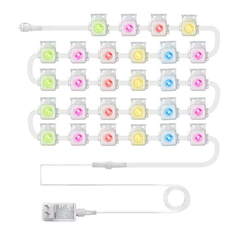 thumbnail image 1 of Tira de luces LED para exteriores con Bluetooth, control por aplicación, tira de luces inteligente resistente al agua para exteriores, modo de escena, decoración para fiestas navideñas y hogar, 1 of 5