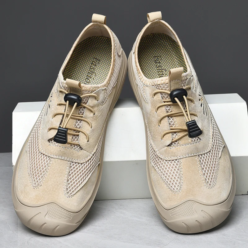 

New Slip-On Breathable beach Men's Shoes Big Size Summer Mesh Shoes Men Casual Sneakers Lightweight Comfortable Walking Footwear