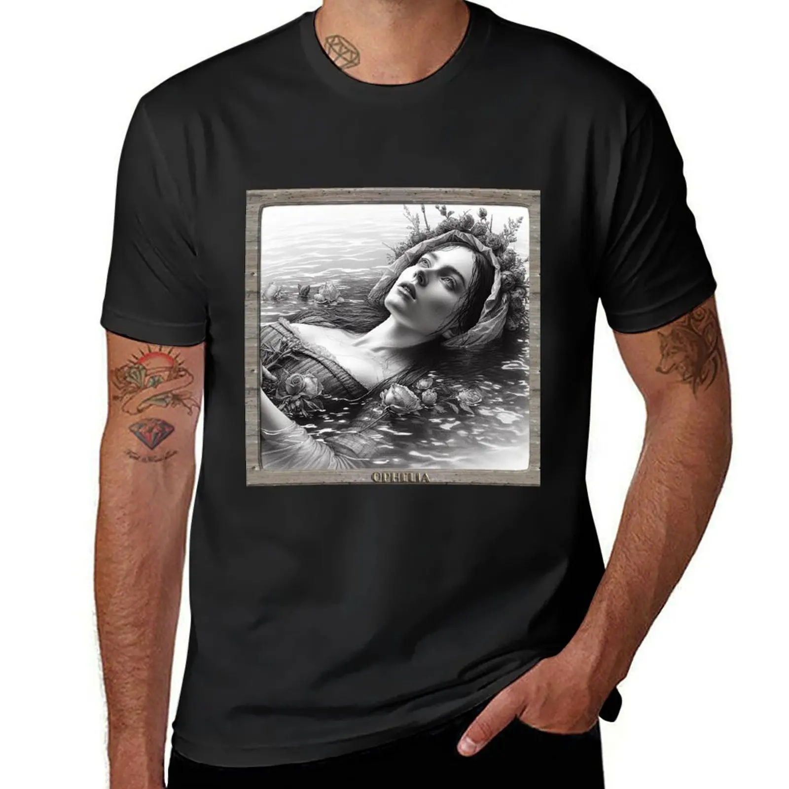 

ophelia drowns T-Shirt heavyweights Short sleeve tee customs Aesthetic clothing t shirts for men pack